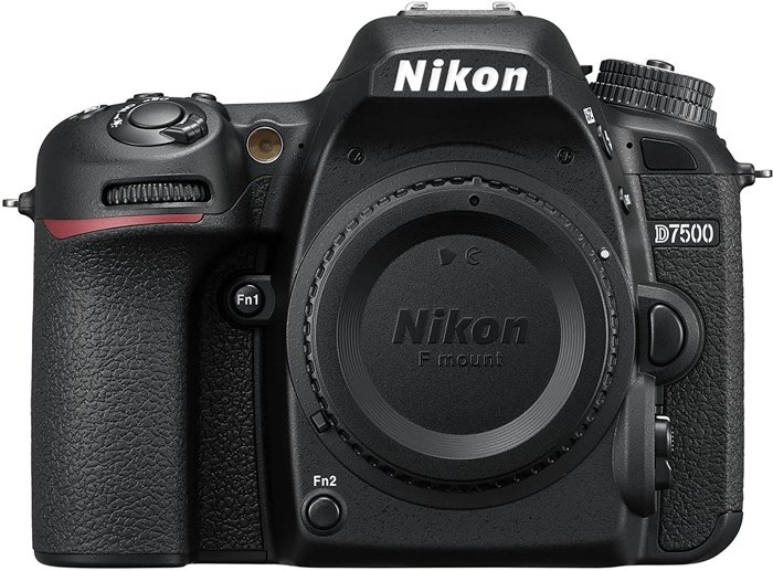 A picture of a D7500 Nikon camera body