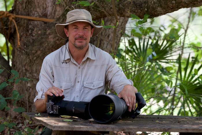 The author with his Nikon D810 and D850 nikon cameras for wildlife photography