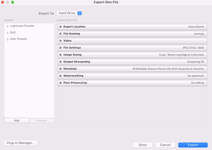 Best Lightroom Export Settings  For Print  Instagram   More  - 15