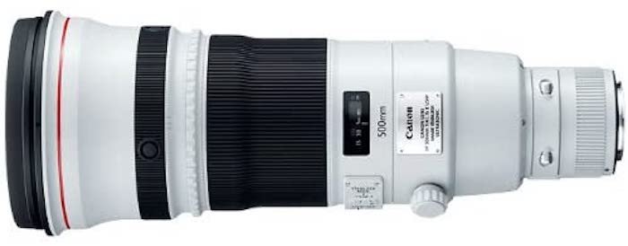 Picture of a Canon EF 500mm f/4L IS II USM super telephoto lens