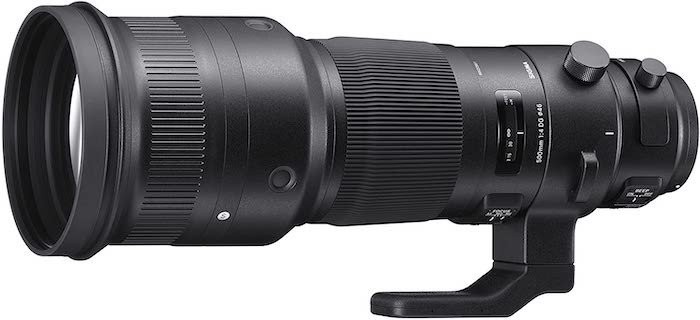 Picture of a Sigma 500mm f/4 DG OS HSM Sports super telephoto lens