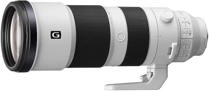Picture of a Sony FE 200-600mm f/5.6-6.3 G OSS super telephoto lens