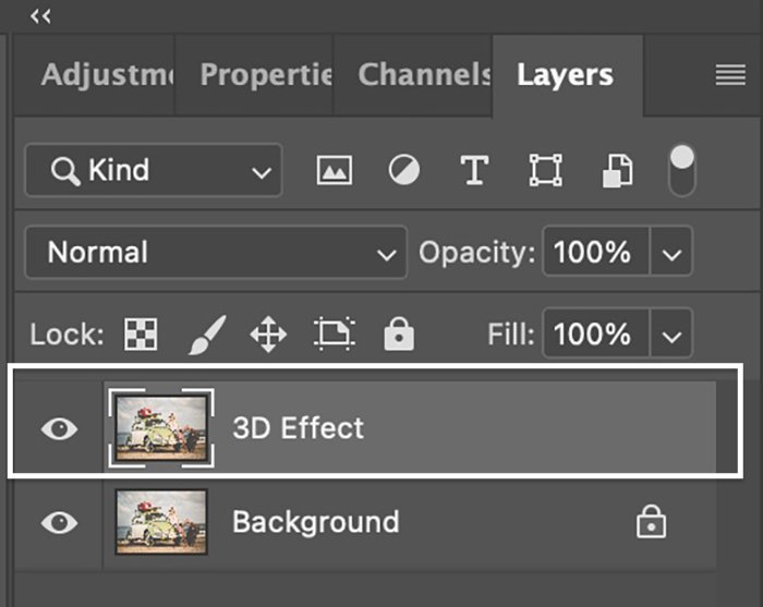Photoshop screenshot of creating a duplicate layer in the Layers panel