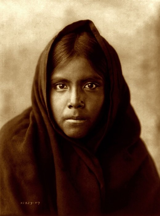 Portrait of Native American girl
