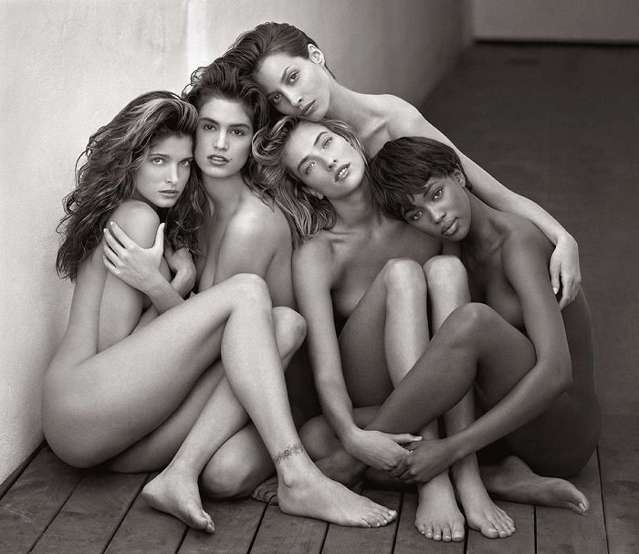 Five naked super models