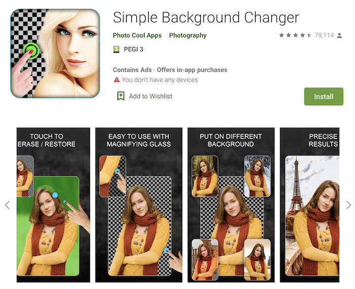 Simple Background Changer, background changer app's screenshot