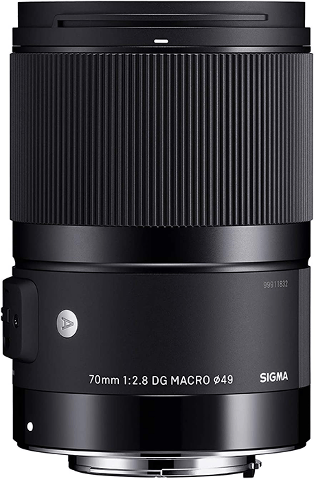 Sigma 70mm f/2.8 DG macro art lens product photo