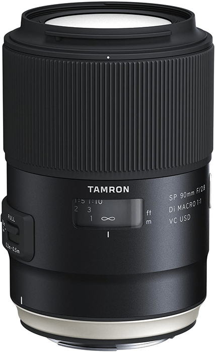 Tamron SP 90mm f.2.8 Di VC USD macro lens product photo