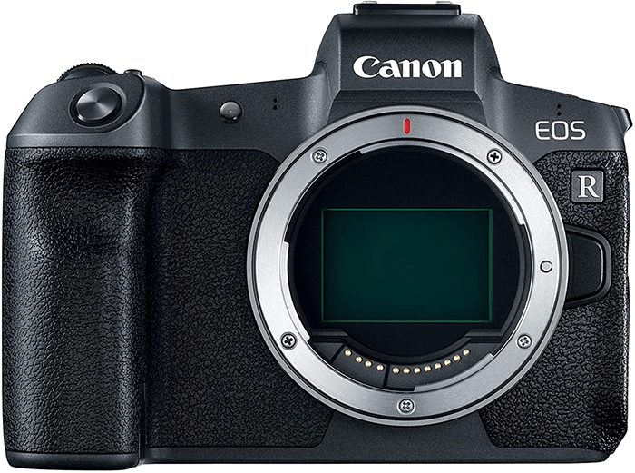 A product image of the front of the Canon EOS R