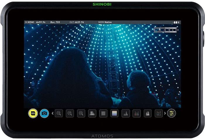 Atomos Shinobi 7 external camera screen
