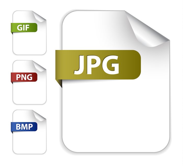 Conjunto vetorial de ícones para extensões de arquivo de imagem jpg gif png bmp