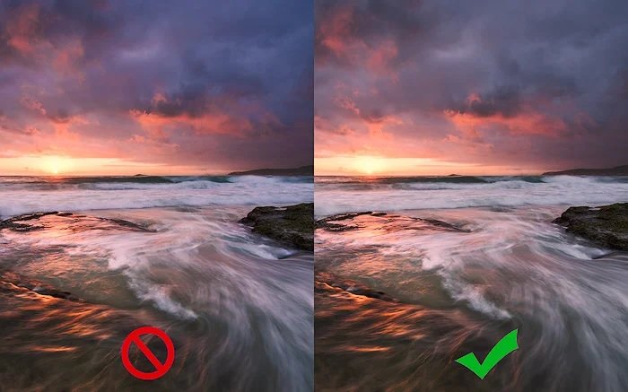 Two landscapes side by side for showing landscape editing tips