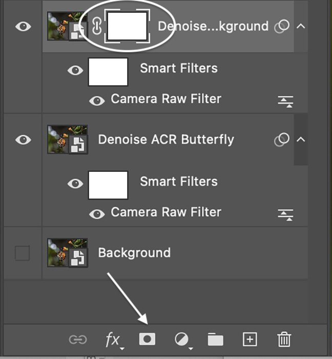 Photoshop screenshot of adding a masking layer