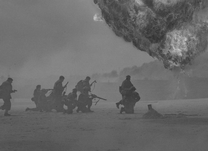 Normandy beach landing re-enactment for a war photography shoot