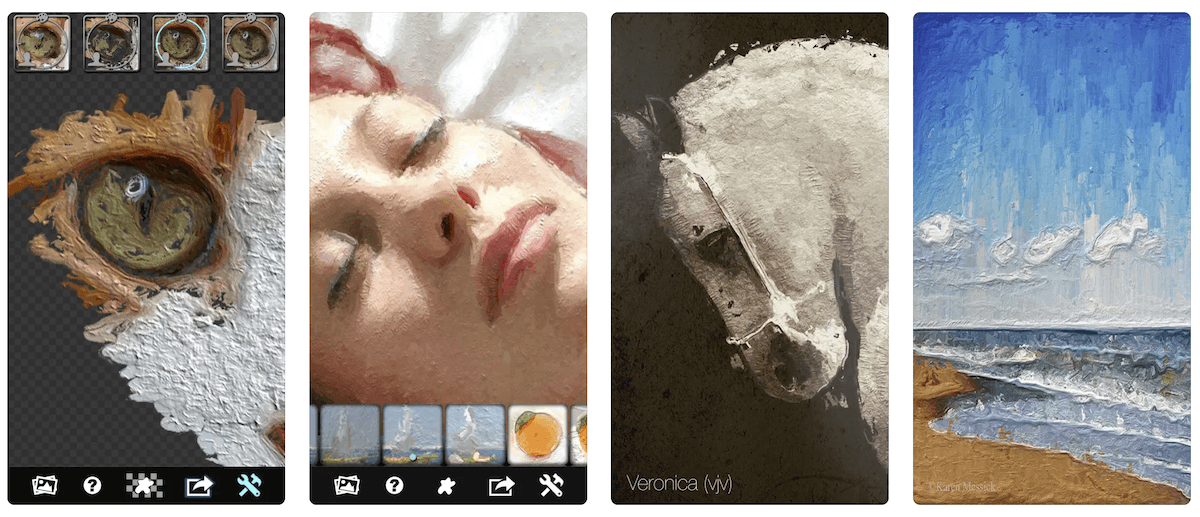 Screenshot of Glaze app to turn a photo into a painting