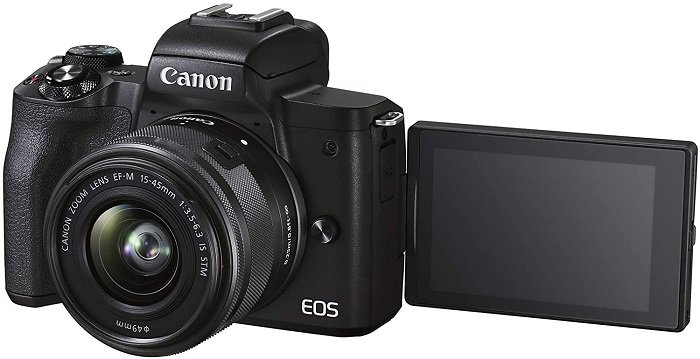 Canon EOS M50 Mark II product shot, one of the best best canon cameras for beginners
