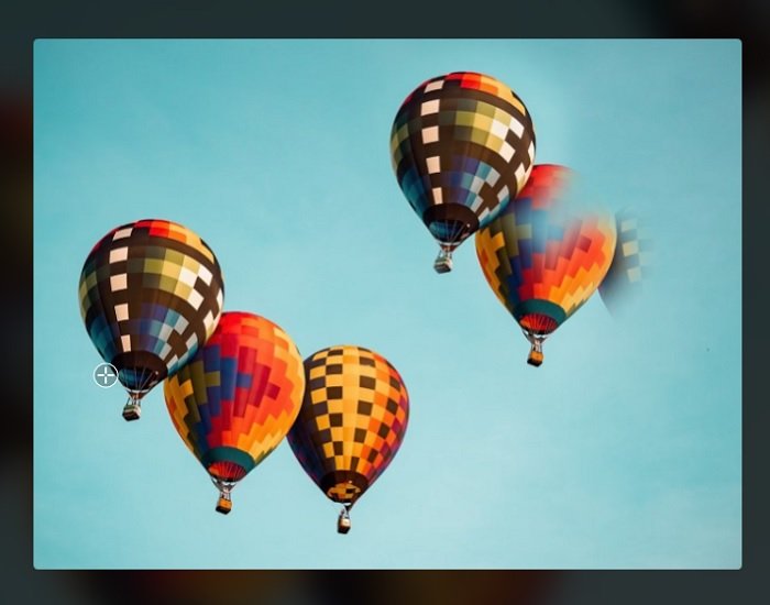 Balloons in the sky being cloned