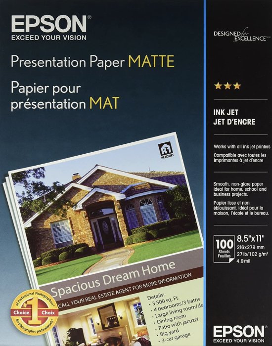Epson presentation photo paper