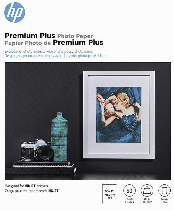 Product photo of the HP premium plus paper