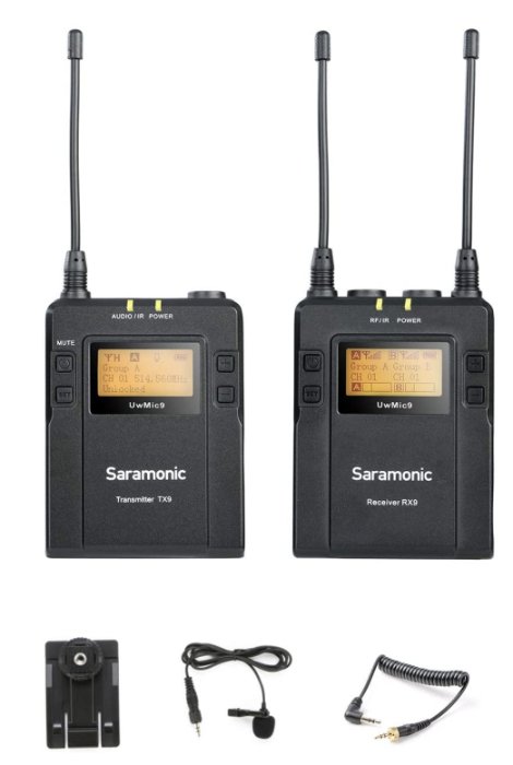 product photo of the Saramonic uwmic9s dslr microphone