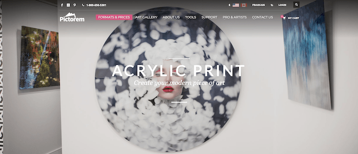 pictorem acrylic print homepage