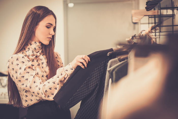 Woman choosing clothes