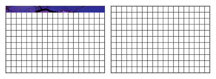 GIF showing how rolling shutter works on the left vs global shutter on the right