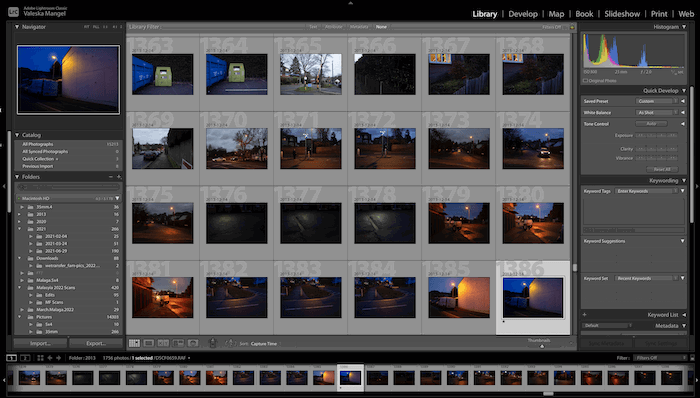 Screenshot of lightroom