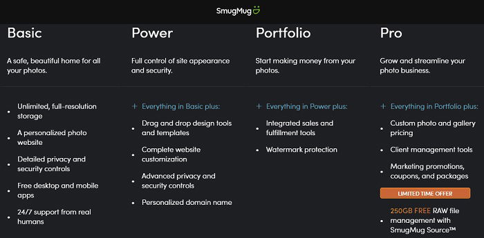 Screenshot of subscription plans with prices removed