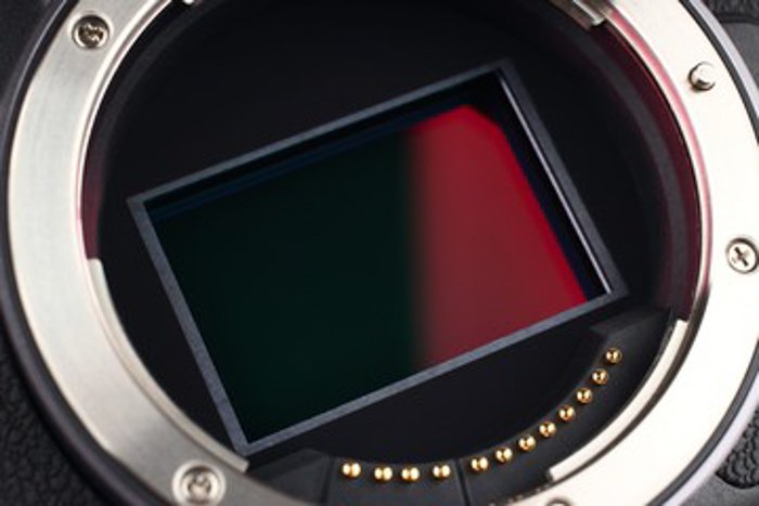 closeup of a camera sensor