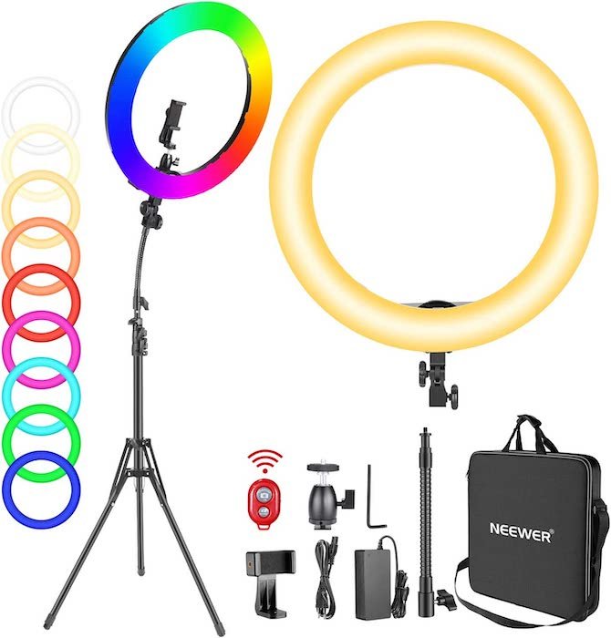 Picture of a Neewer 18-inch RGB Ring Light