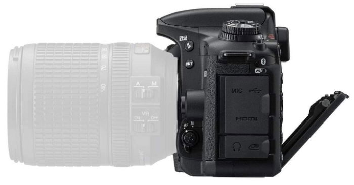 Nikon D7500 side view product photo