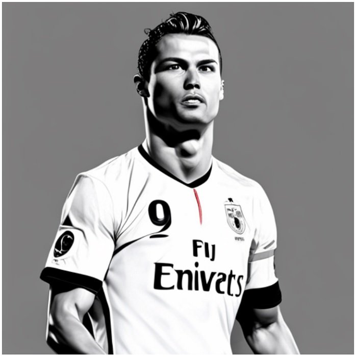 AI-generated image of Cristiano Ronaldo