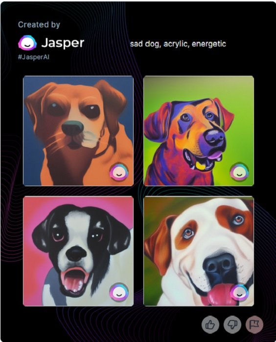 Four sad god images from Jasper Art