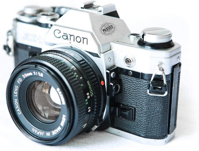 Product photo of the Canon AE-1 film camera