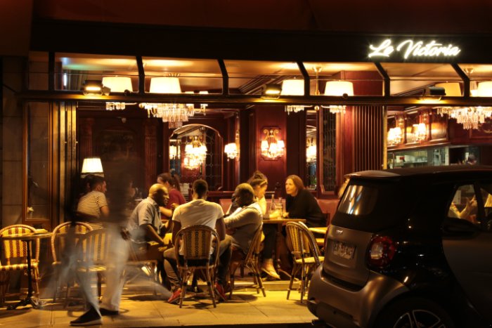 A Parisian Cafe at night