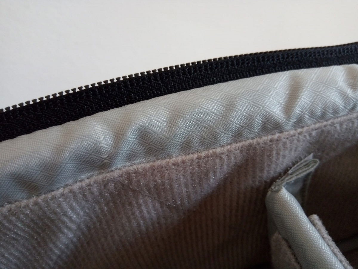 Close-up of nylon interior