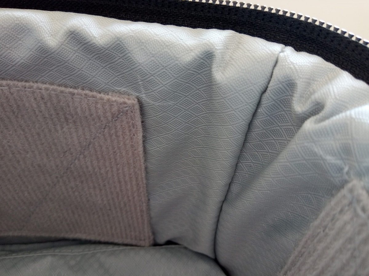 Close-up of folded internal stitch