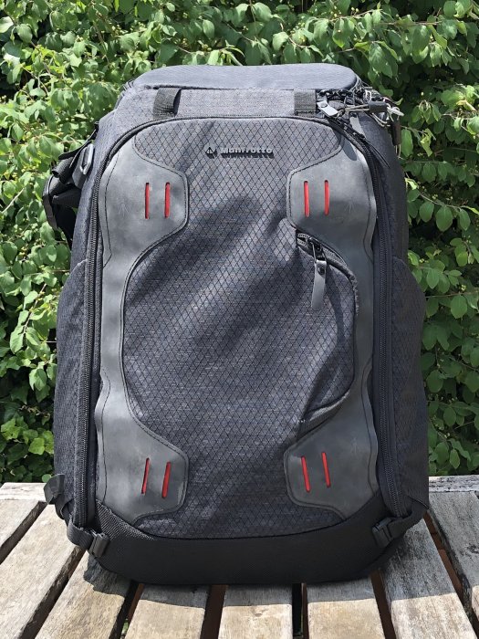The Top view of the Manfrotto PRO Light Multiloader camera backpack front view