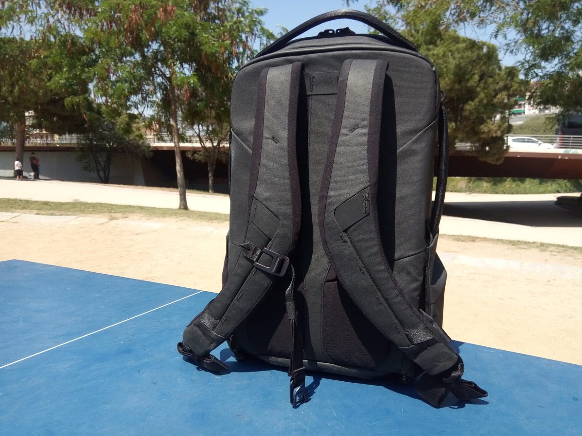 Rear profile of the backpack