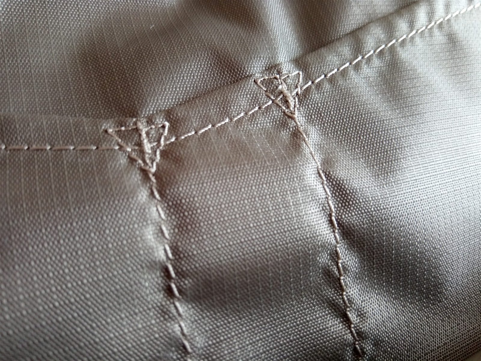 Close-up of interior stitching
