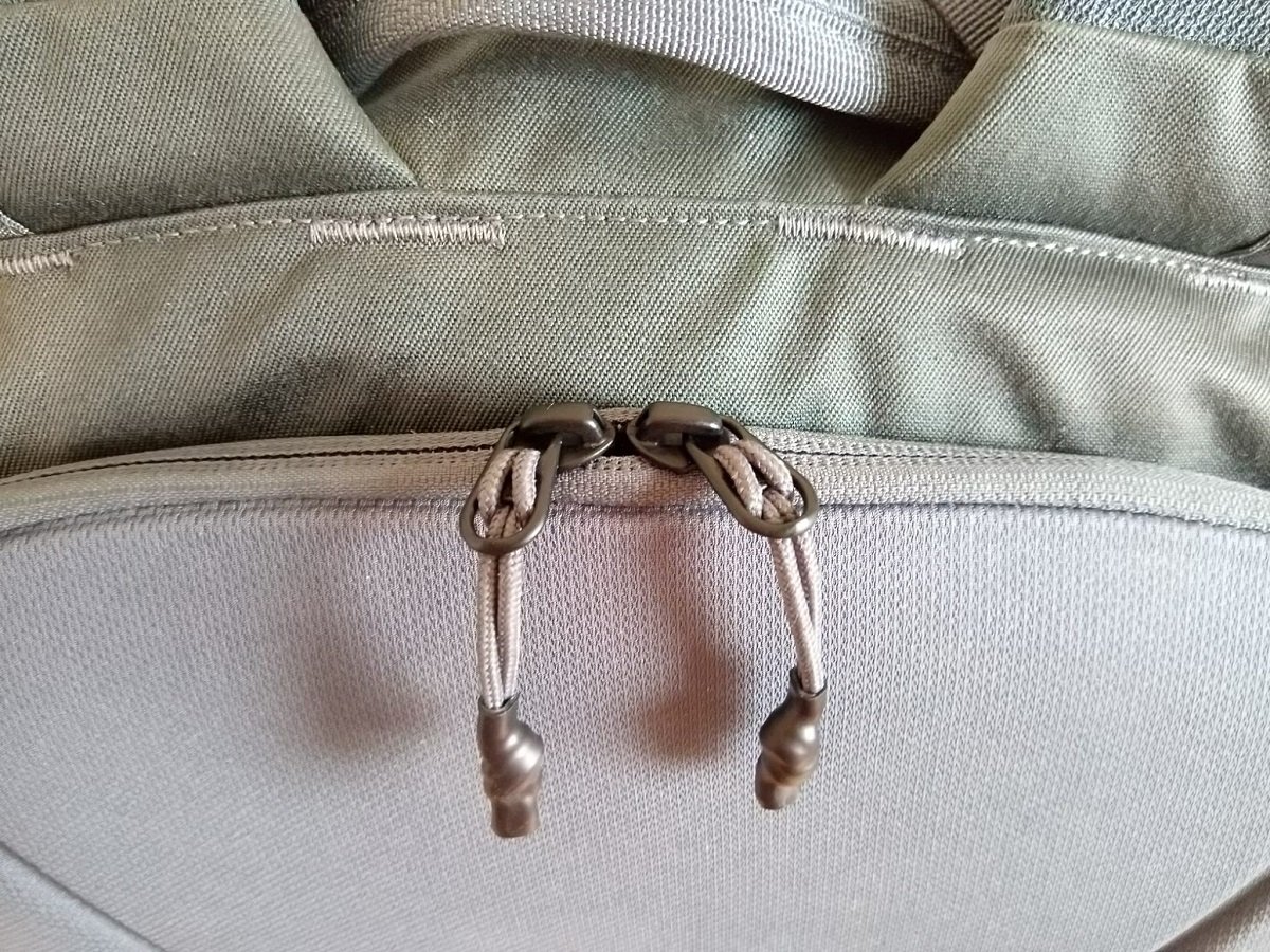 Close-up of zippers
