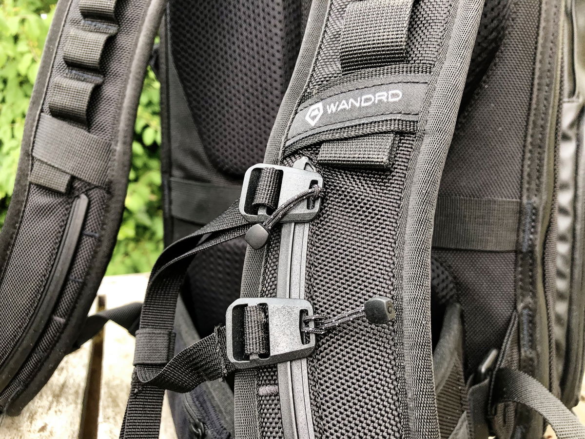 Wandrd Prvke camera backpack chest strap detail