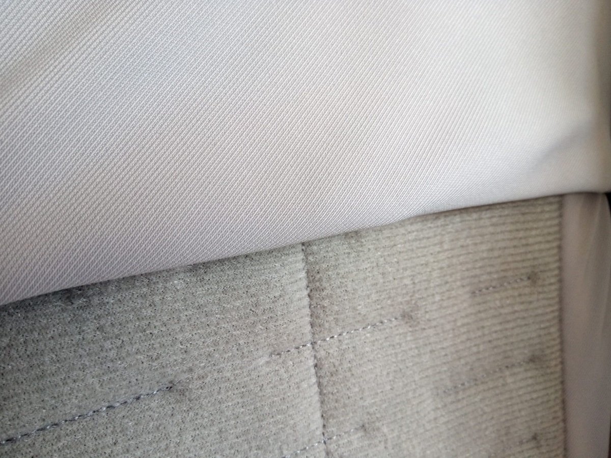 Close-up of interior polyester