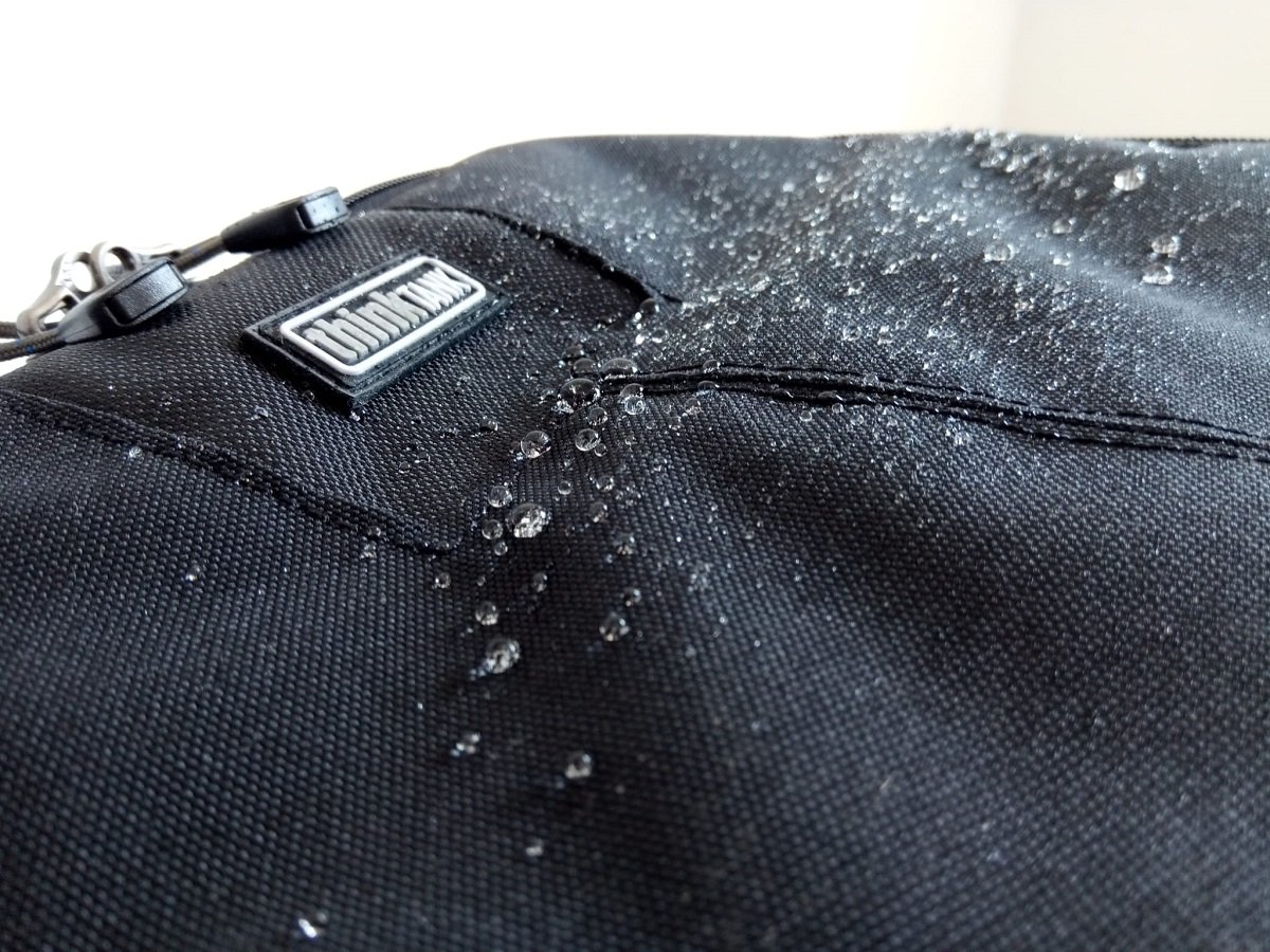 Bag with water droplets on the nylon