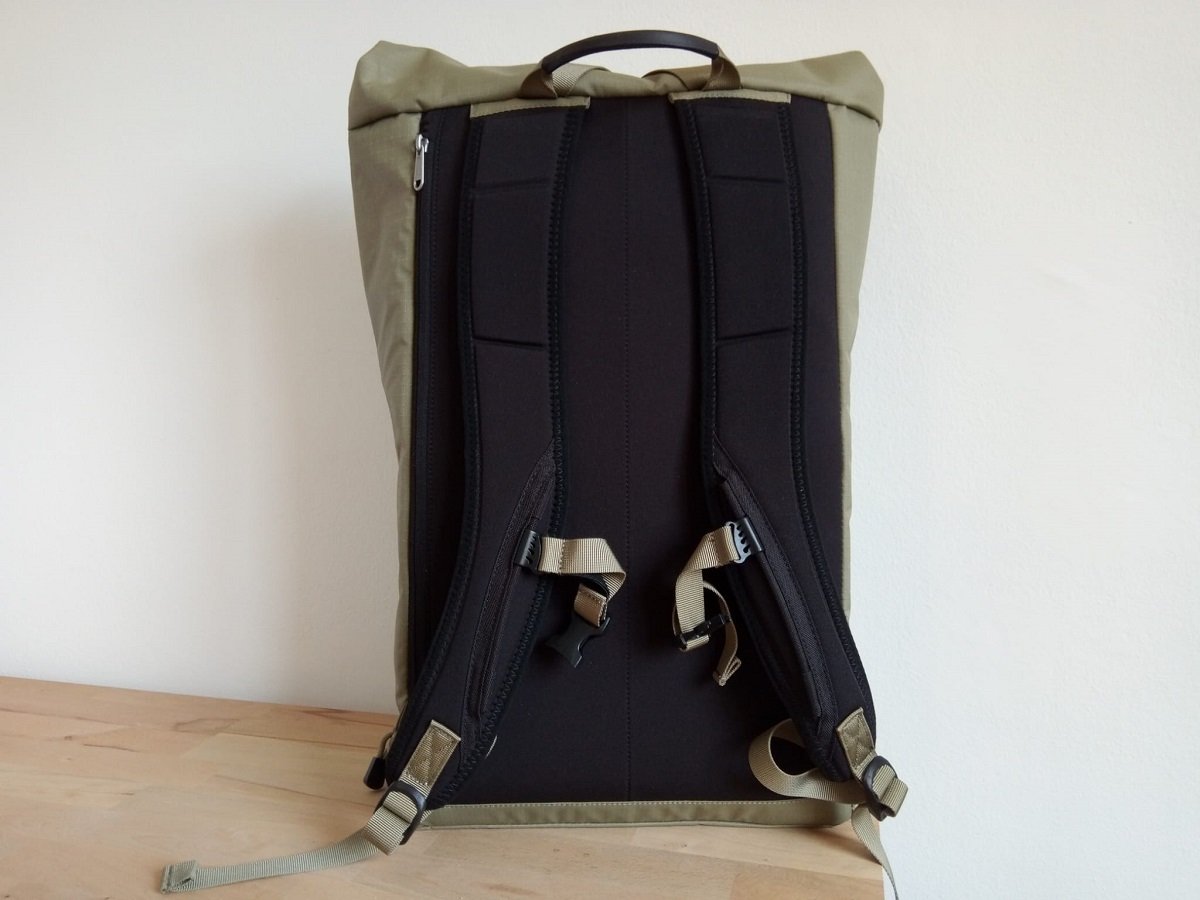 Rear profile of backpack
