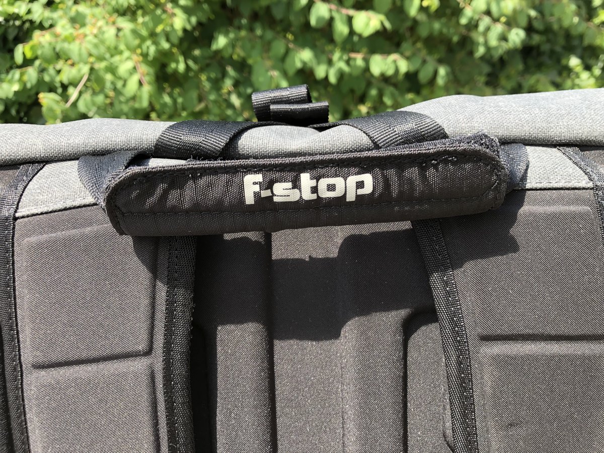 Picture of the f-stop Dyota camera backpack handle detail