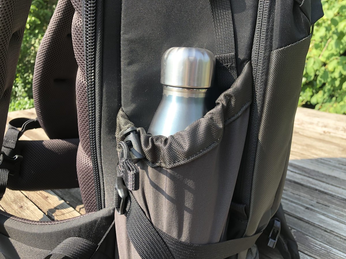 Picture of the Think Tank MindShift Backlight 18L backpack bottle holder