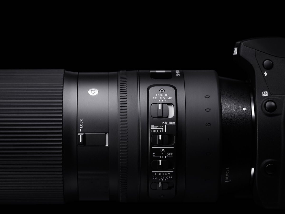 Side view of Sigma 150-600mm lens