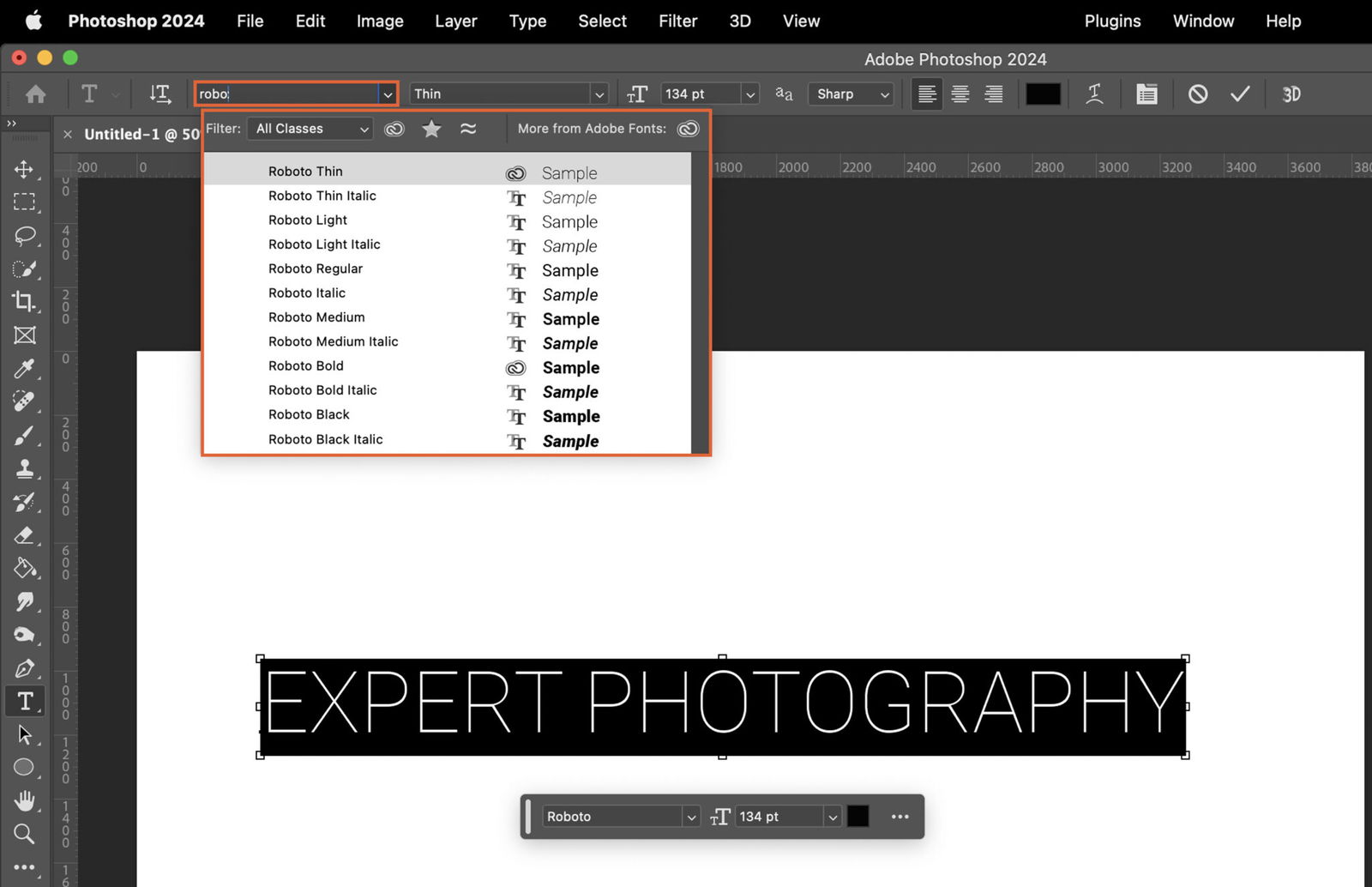 how to import text font in photoshop